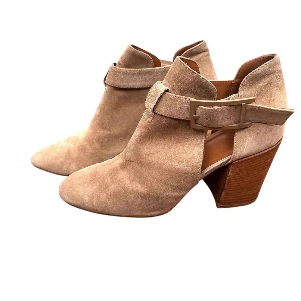 AQUATALIA Freddi Cutout Buckle Bootie‎ Beige Sz 11
